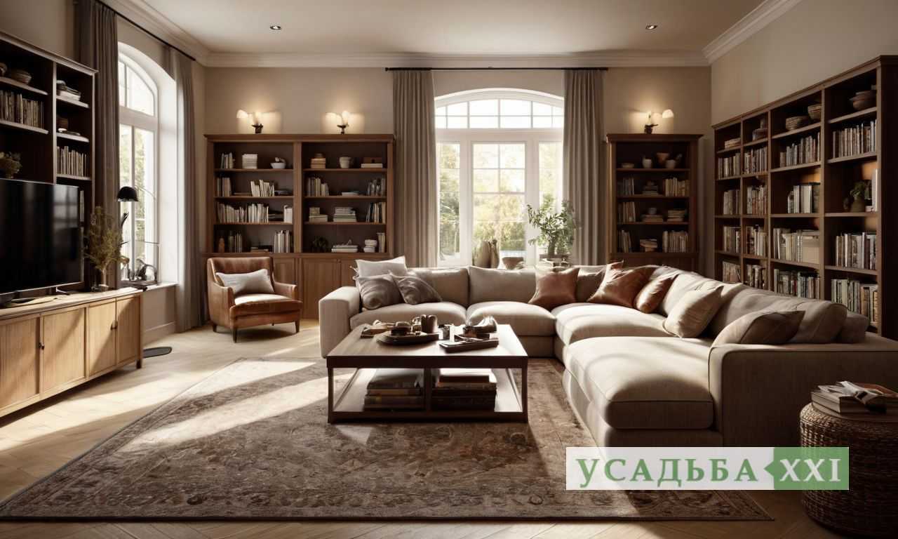 Как выбрать мебель для гостиной с витражами