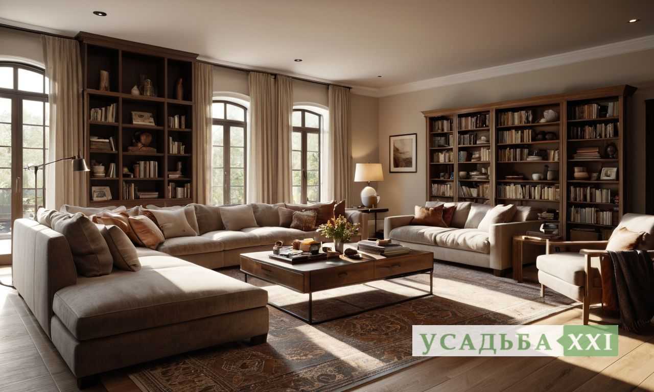 Встроенная мебель в гостиной - современный подход
