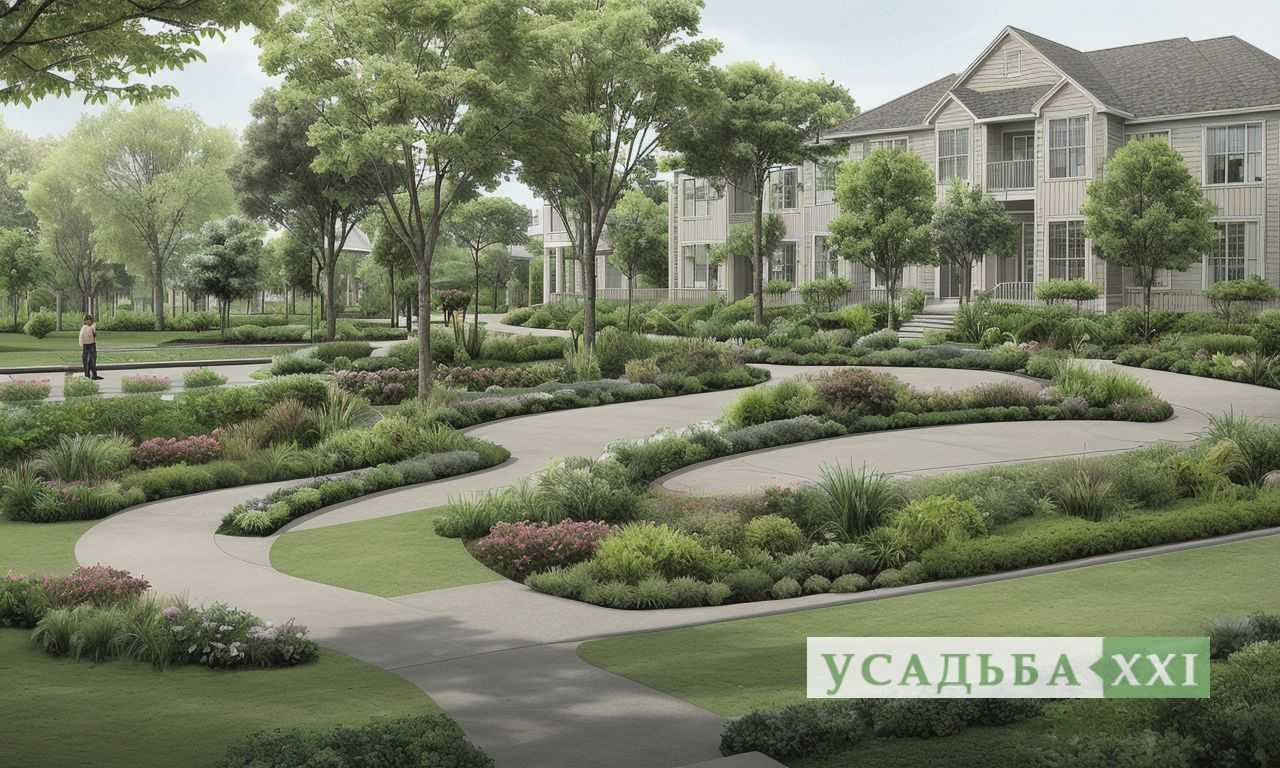 Сад природного типа с многолетниками