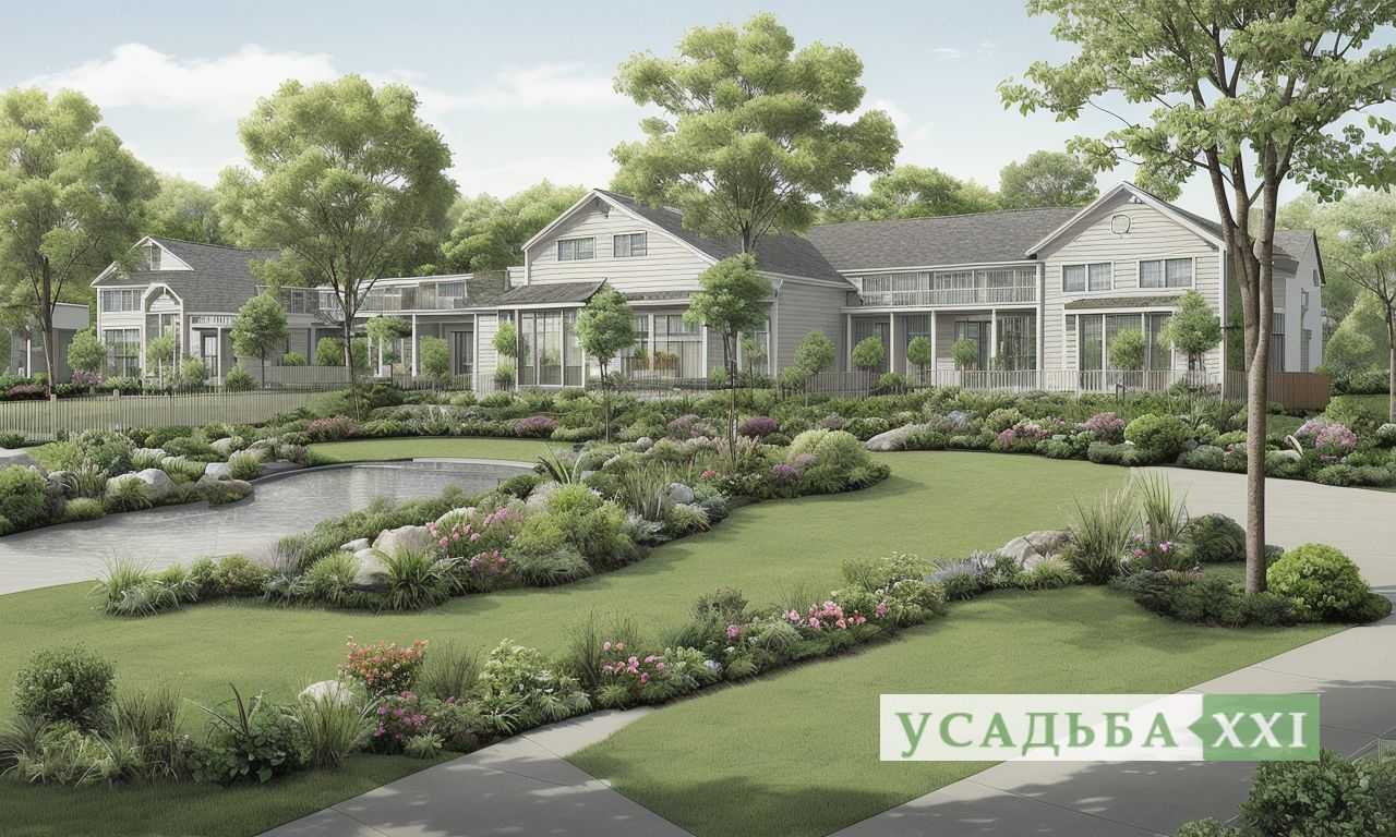 Альпийский сад с прудом