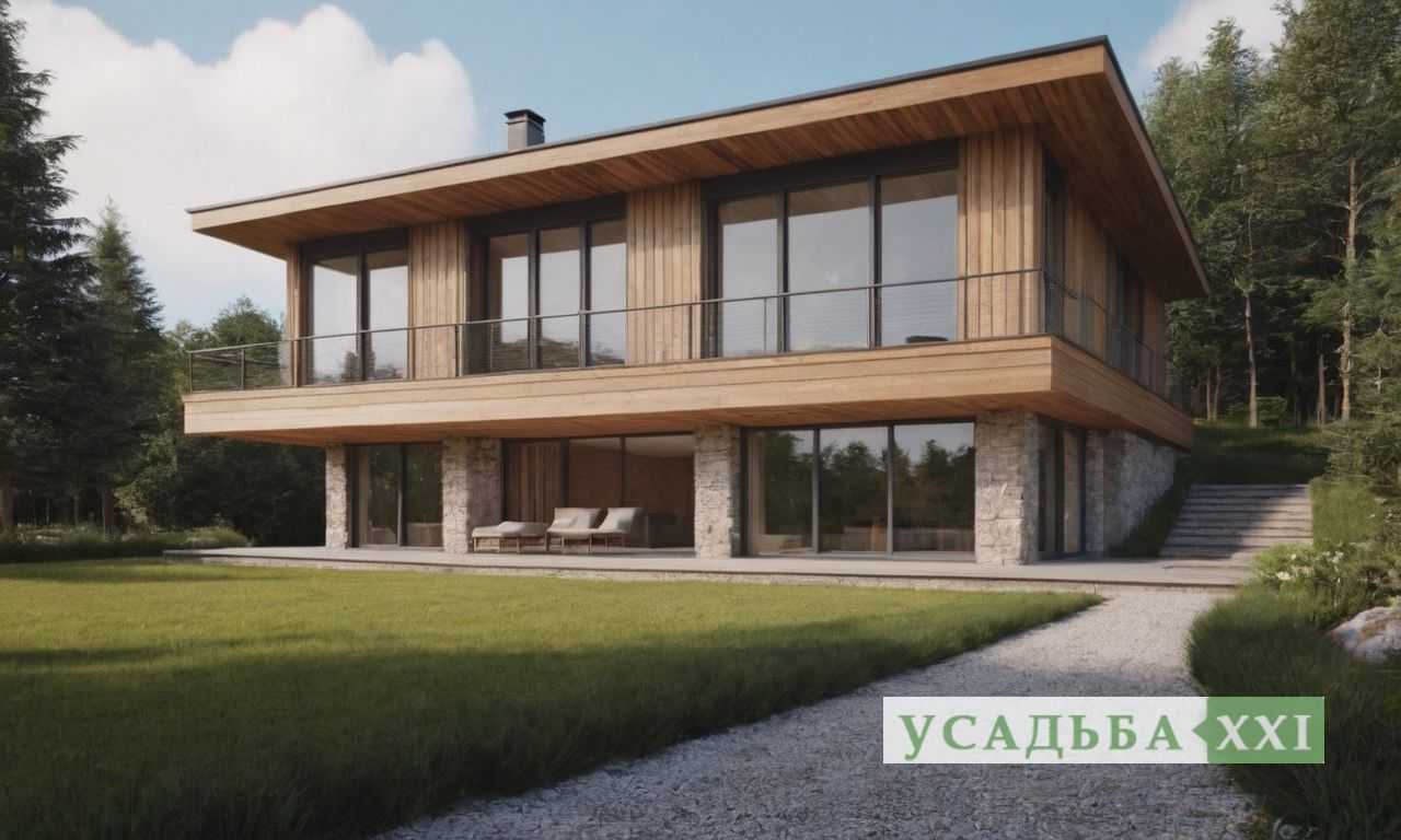 Комбинирование материалов в отделке фасада