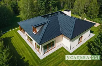 Плоская эксплуатируемая кровля под террасу