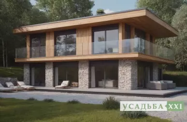 Имитация деревянной отделки на фасаде