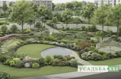 Пушистая листва и однолетники