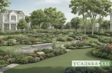 Гладкая листва и многолетники