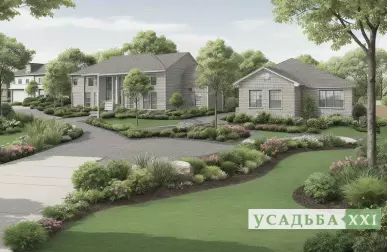 Контраст текстур и высоты растений