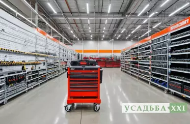 Стеллажи для хранения инструментов и расходников